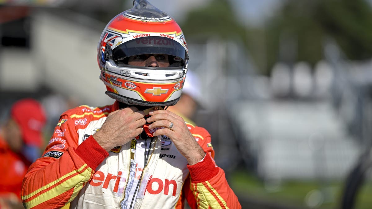 Will Power prior to the NTT INDYCAR Series Honda Indy 200 at Mid-Ohio at Mid-Ohio Sports Car Course on July 4, 2025