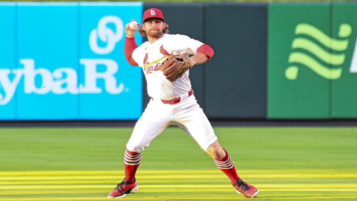 St. Louis Cardinals second baseman Brendan Donovan #33 during a game against the Washington Nationals on July 9, 2025 at Busch Stadium in St. Louis. (Photo by Rick Ulreich/Icon Sportswire via Getty Images)