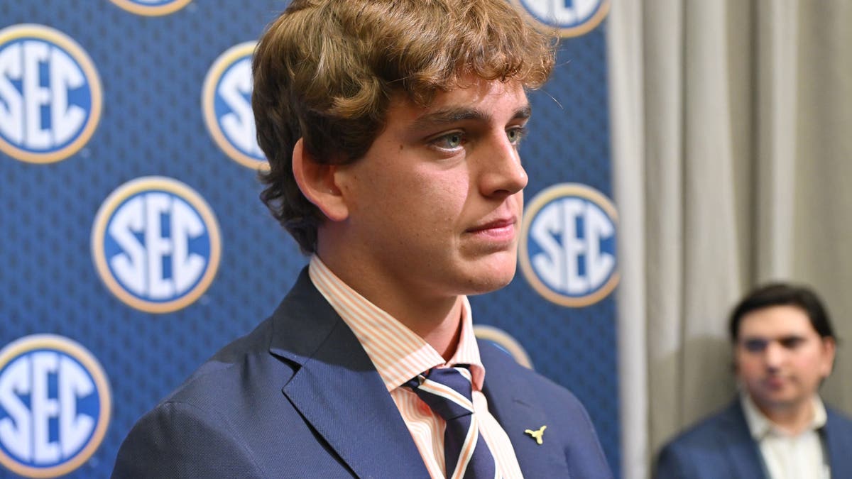 Arch Manning took part in SEC Media Days on Tuesday. (Photo by Jeffrey Vest/Icon Sportswire via Getty Images)
