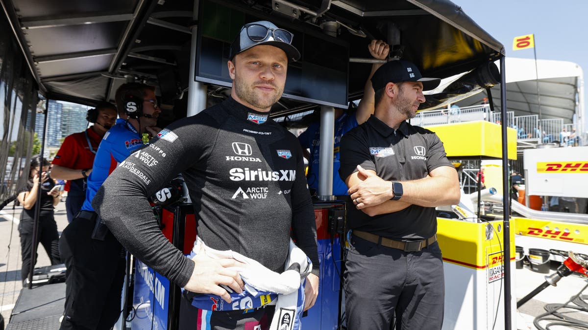 Felix Rosenqvist prior to the INDYCAR Series race at Toronto