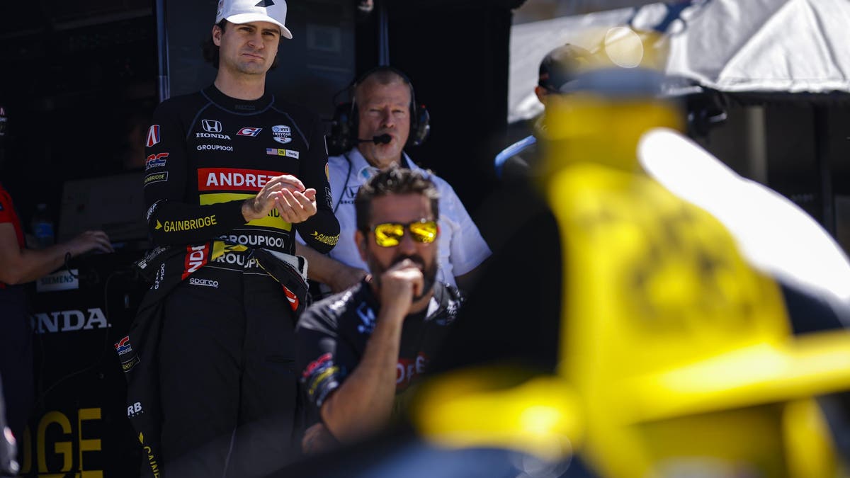 Colton Herta prior to the green flag at Laguna Seca
