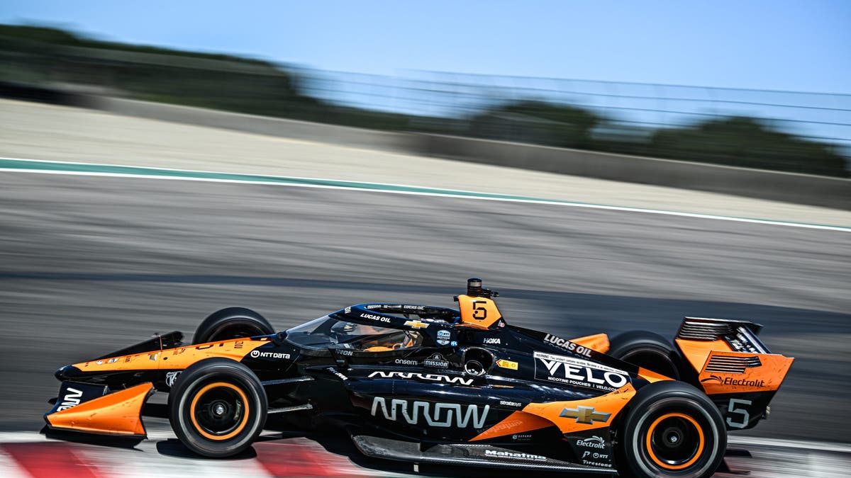 Pato O'Ward during INDYCAR's race at Laguna Seca