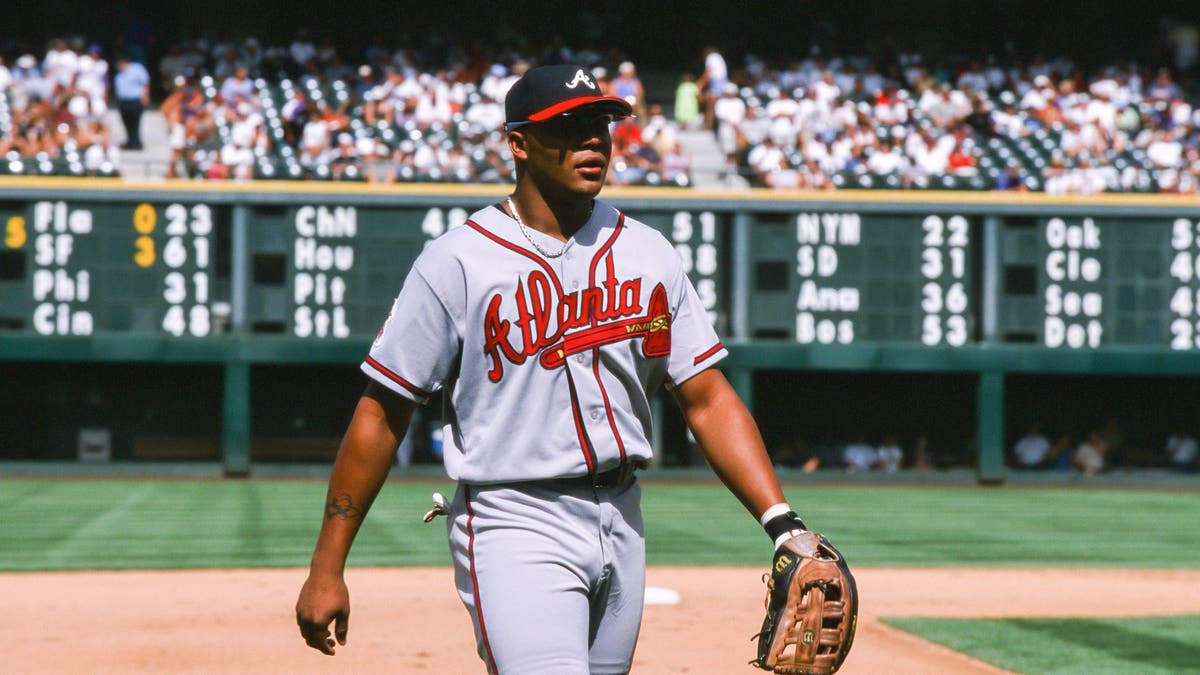 Andruw Jones won 10 consecutive Gold Gloves. (Photo by Sporting News via Getty Images via Getty Images)