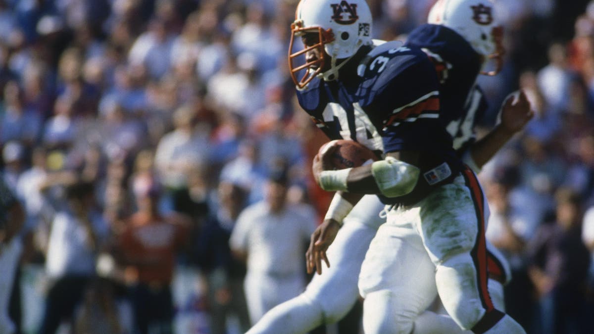 Bo Jackson was a two-time All-American at Auburn. (Photo by Focus on Sport via Getty Images)