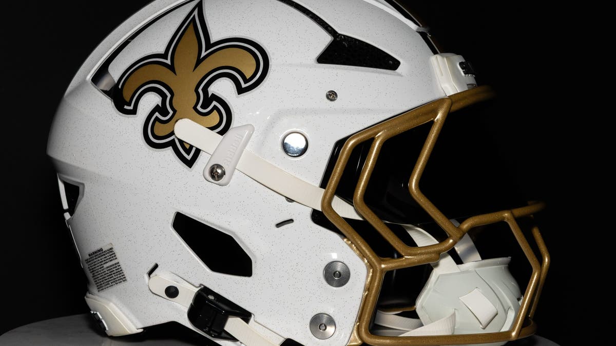 The Saints unveiled new alternate helmets for the 2025 NFL season (Photo Courtesy: New Orleans Saints on X).