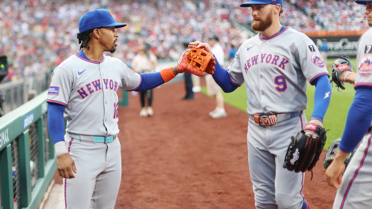 Next Mets captains? Francisco Lindor and Brandon Nimmo were two players David Wright said could be good candidates. (Photo by Rob Tringali/MLB Photos via Getty Images)