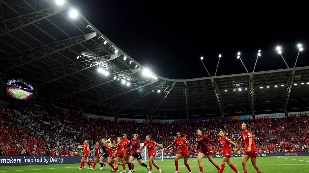 Switzerland has been buoyed by big crowds and have now reach the knockout rounds. (Photo by Molly Darlington - UEFA/UEFA via Getty Images)