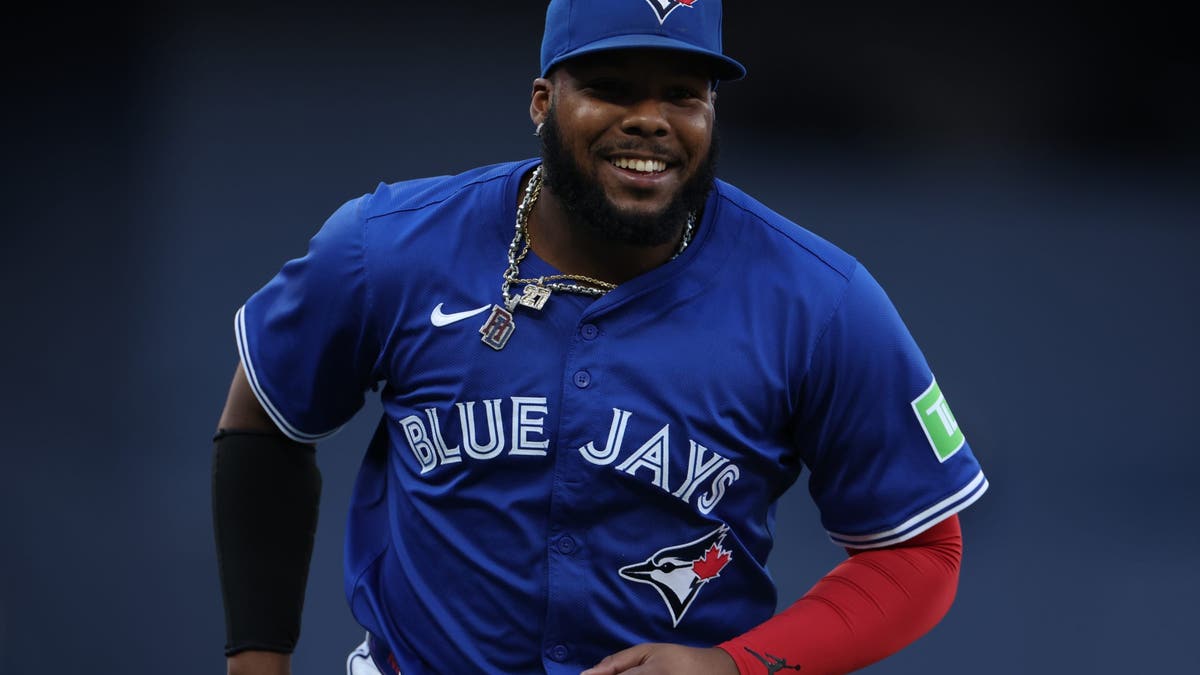Vladimir Guerrero Jr. and the Toronto Blue Jays are on top of a surprising AL East race. (Photo by Michael Chisholm/MLB Photos via Getty Images)