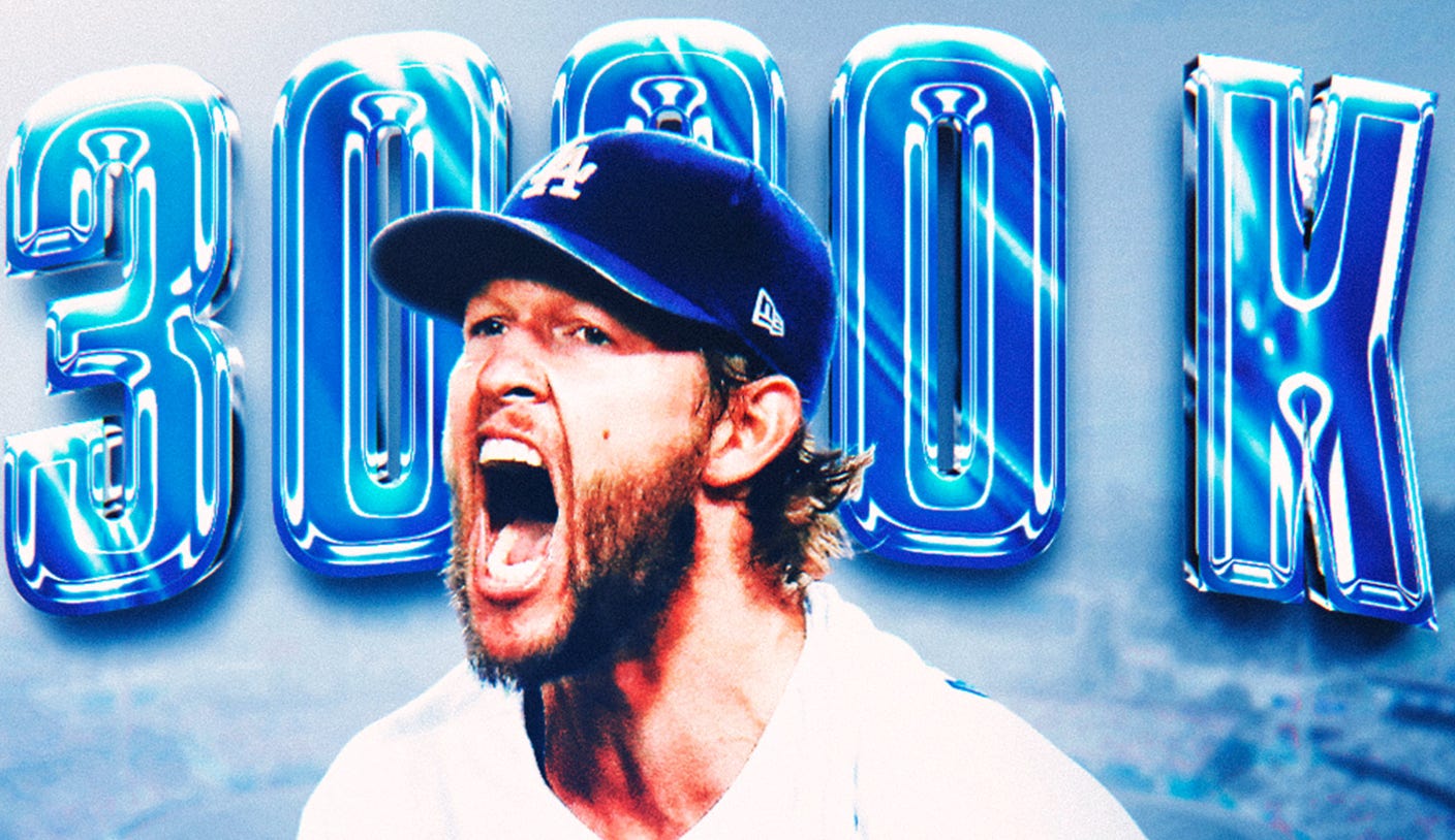 Clayton Kershaw becomes the 20th player — and possibly the last? — to 3,000 strikeouts