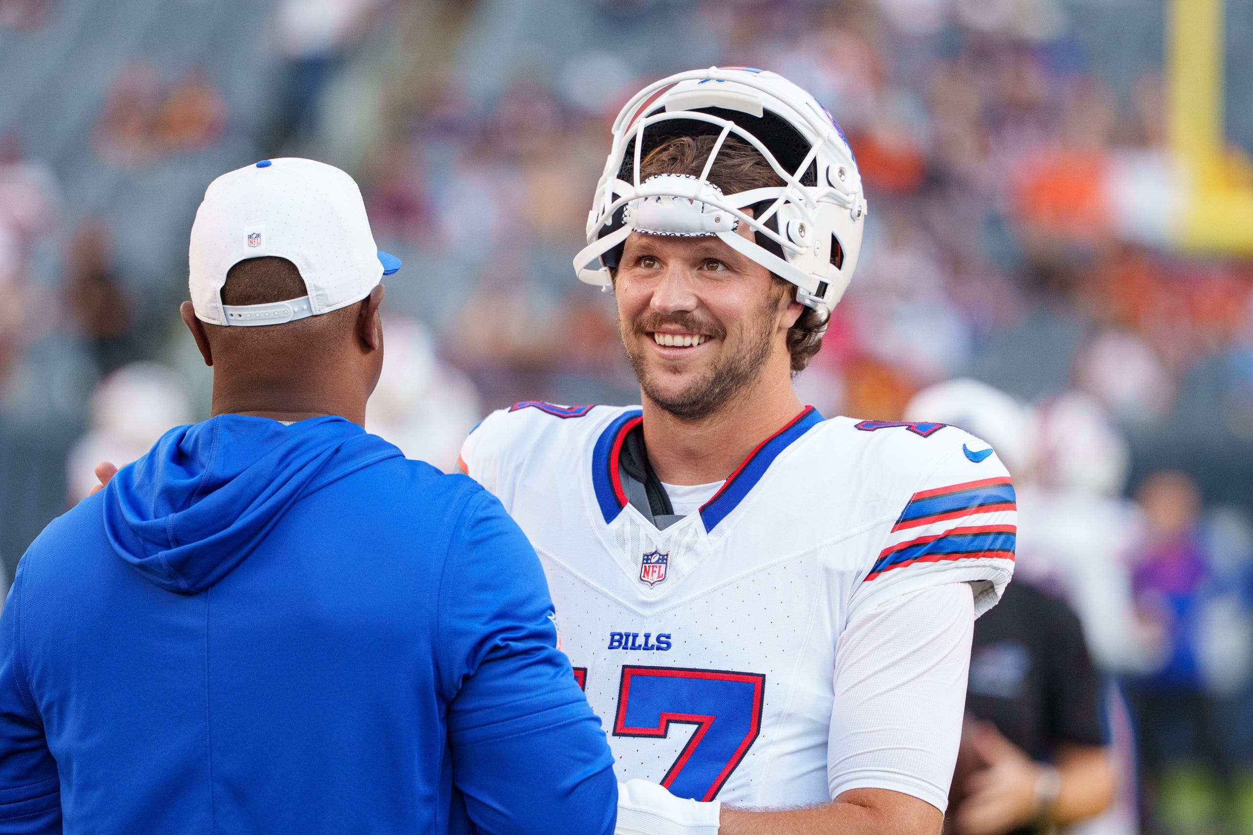 Josh Allen is looking to get the Bills over the hump after winning his first MVP in 2024. (Photo by Todd Rosenberg/Getty Images)