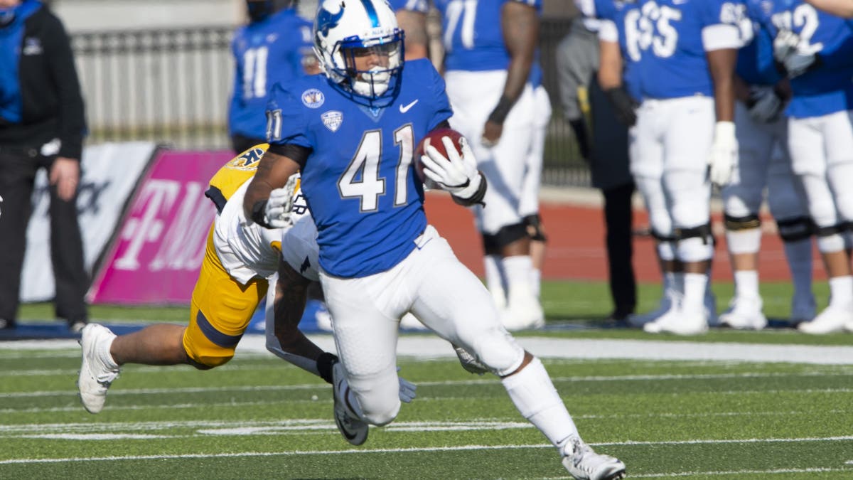 Jaret Patterson led the MAC in rushing yards in both 2019 and 2020. (Photo by Gregory Fisher/Icon Sportswire via Getty Images)