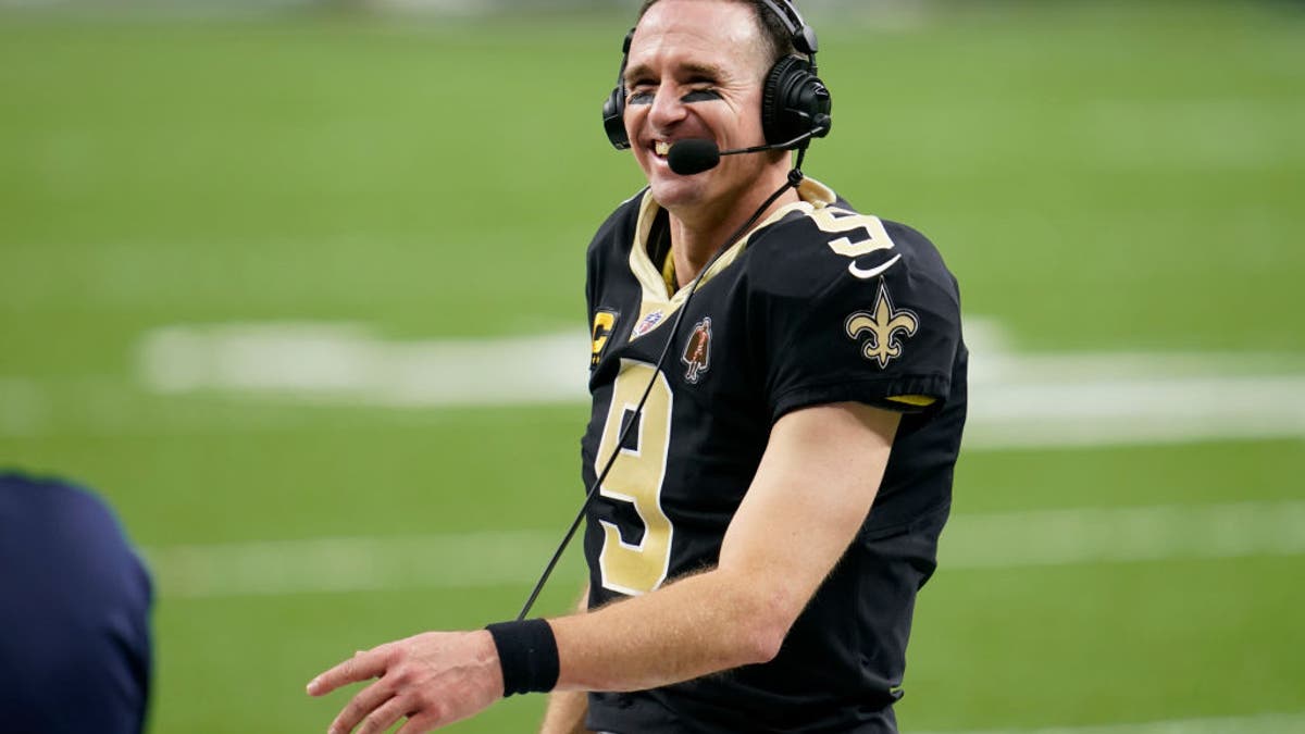 Drew Brees ranks second all time in passing yards and passing touchdowns, behind Tom Brady. (Photo by Cooper Neill/Getty Images)