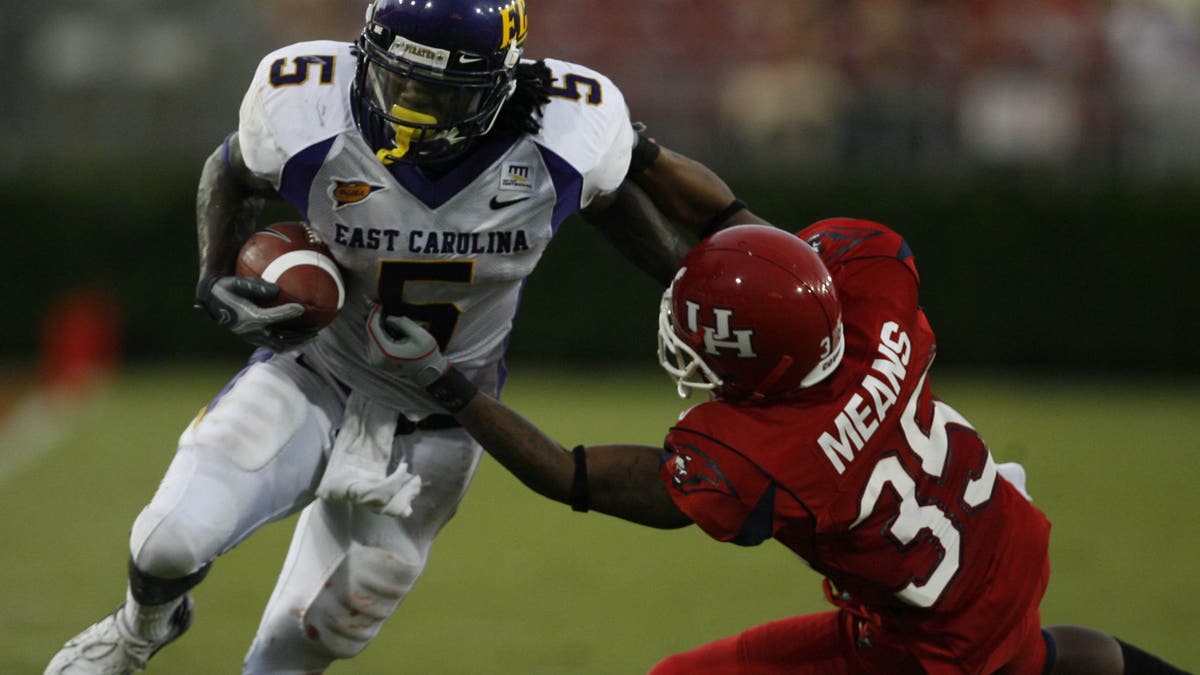 Before becoming a star with the Titans, Chris Johnson was a star at ECU. (Photo by Nick de la Torre/Houston Chronicle via Getty Images)