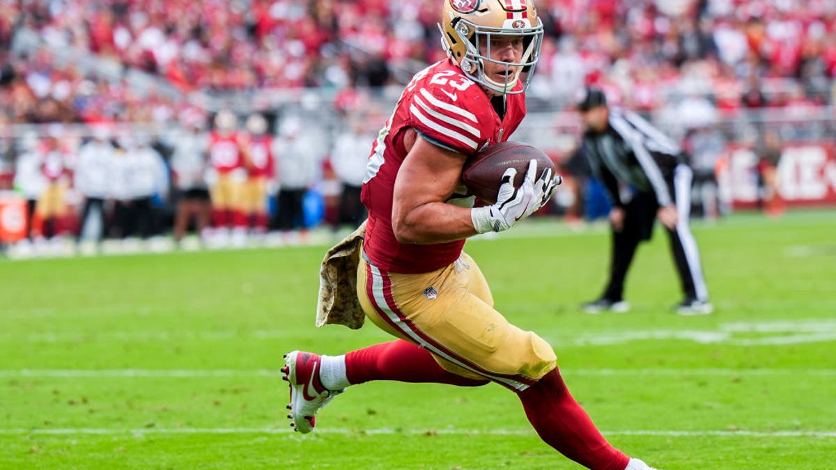 Christian McCaffrey led the NFL in rushing yards in 2023. (Photo by Thearon W. Henderson/Getty Images)