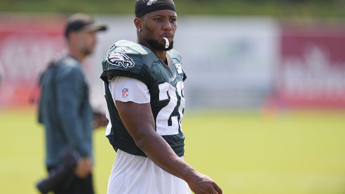 Saquon Barkley had a year for the ages in his first season with the Eagles. (Photo by Mitchell Leff/Getty Images)