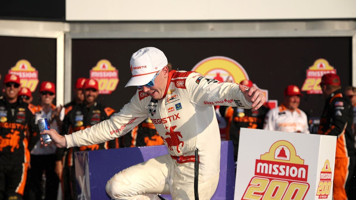 Connor Zilisch immediately before his fall at Watkins Glen two weeks ago