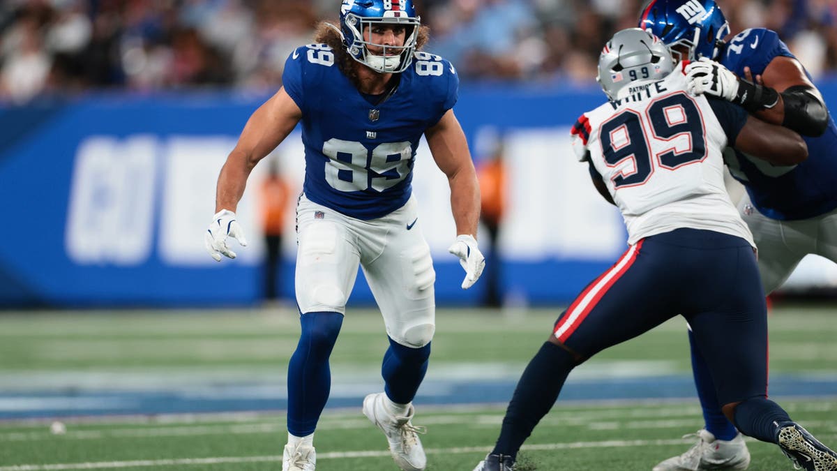Greg Dulcich was one of the top performers of the preseason, but that wasn't enough for the Giants to keep him around. (Photo by Kathryn Riley/Getty Images)