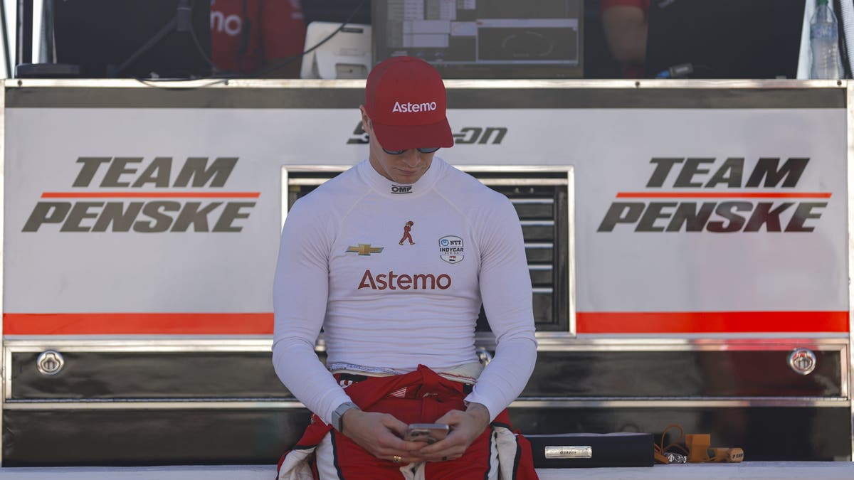 Josef Newgarden prior to the NTT INDYCAR Series Borchetta Bourbon Music City Grand Prix.