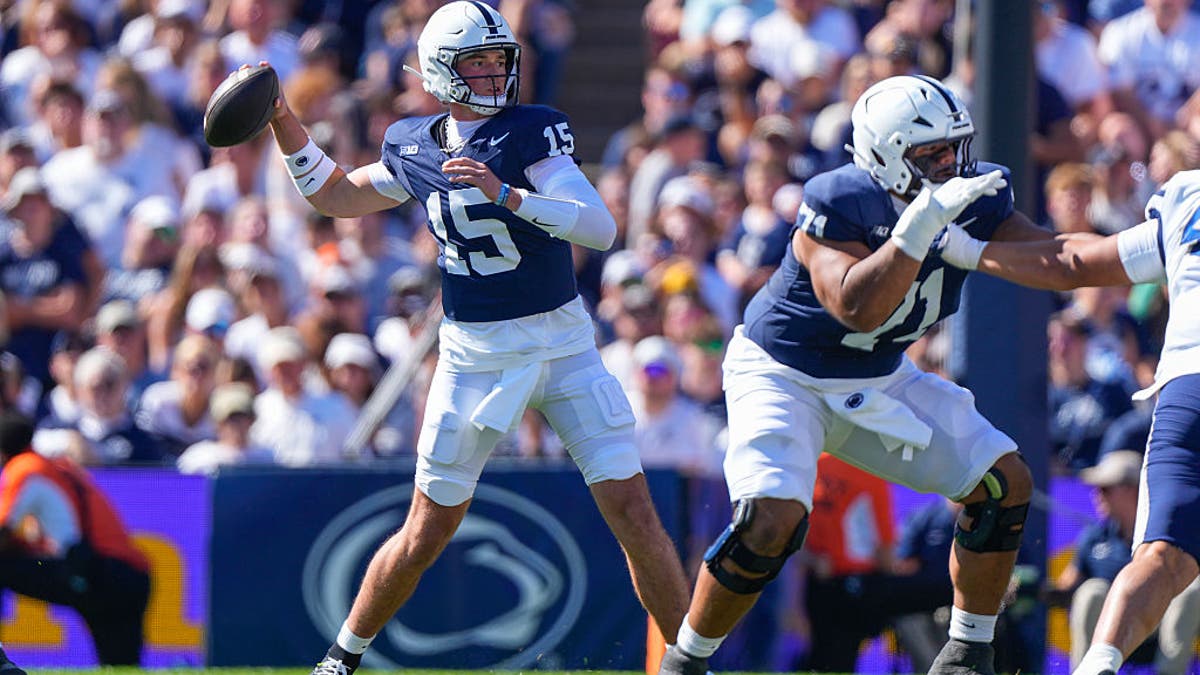 Drew Allar led Penn State to the CFP semifinals last season. (Photo by Gregory Fisher/Icon Sportswire via Getty Images)