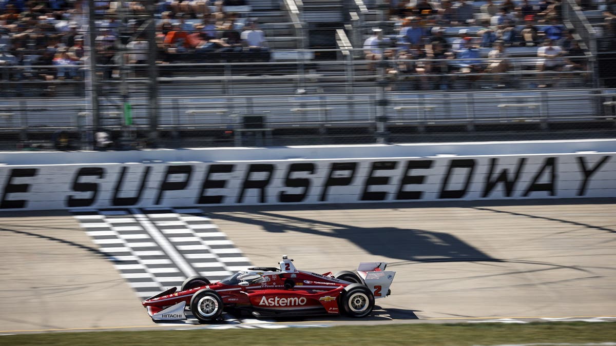 Josef Newgarden during the INDYCAR race at Nashville.