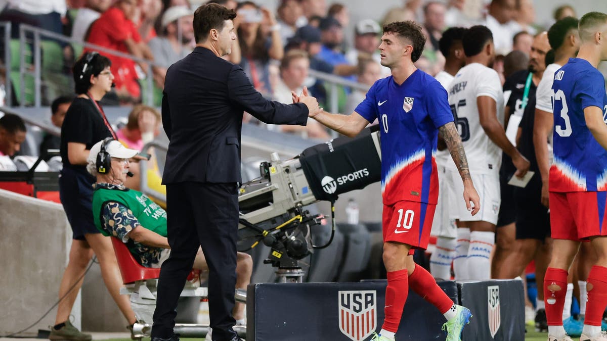 Mauricio Pochettino and Christian Pulisic will be reunited ahead of the USMNT's upcoming matches. (Photo by Logan Riely/USSF/Getty Images for USSF)