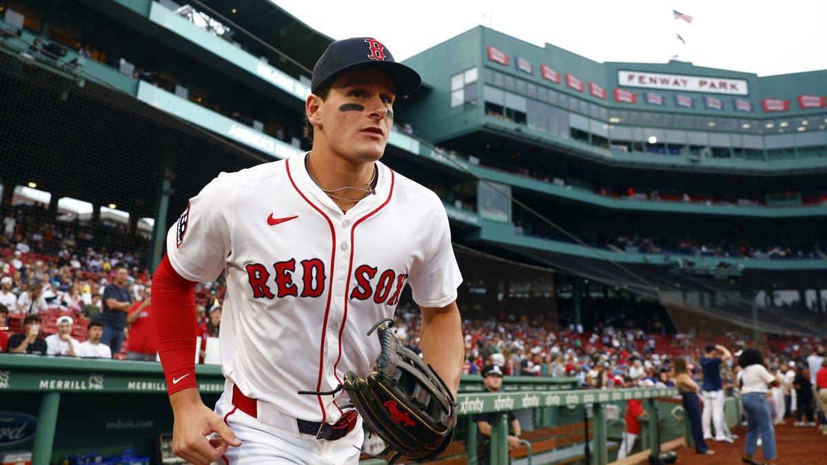 Roman Anthony is only a rookie, but he's already been rewarded with a big extension. (Photo by Danielle Parhizkaran/The Boston Globe via Getty Images)