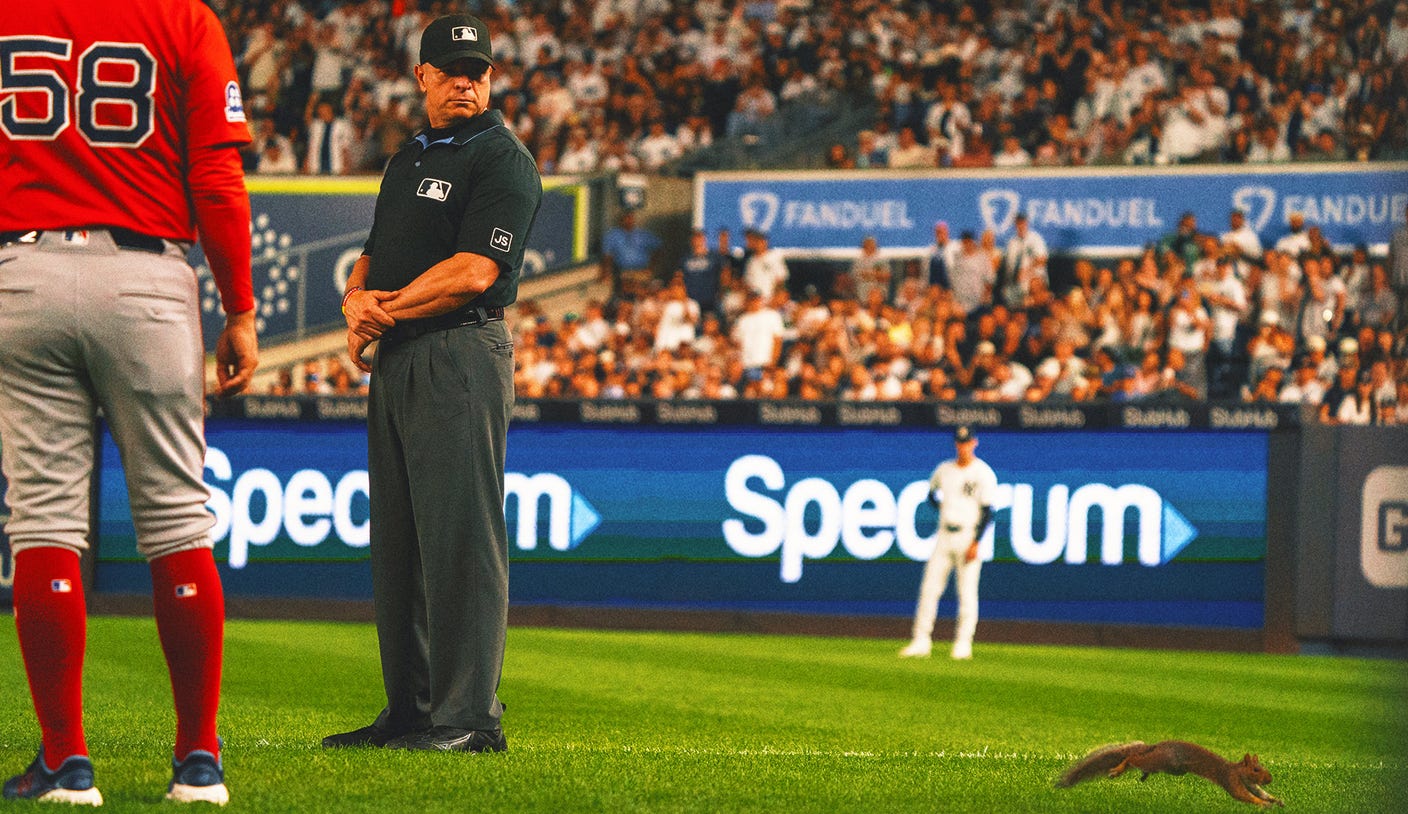 A Squirrel Interrupts Rivalry Between Pink Sox and Yankees within the 4th inning