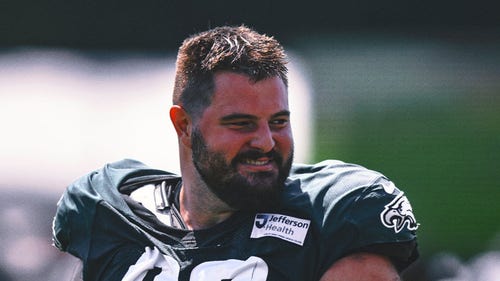 NEXT Trending Image: Eagles' Landon Dickerson Serves Beers at Practice While Recovering From Surgery