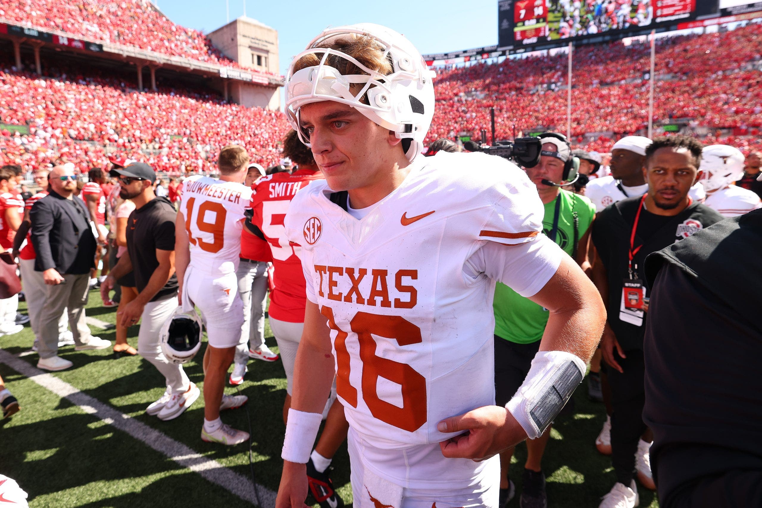 Arch Manning and Texas were only able to put up seven points in its season-opening loss to Ohio State.