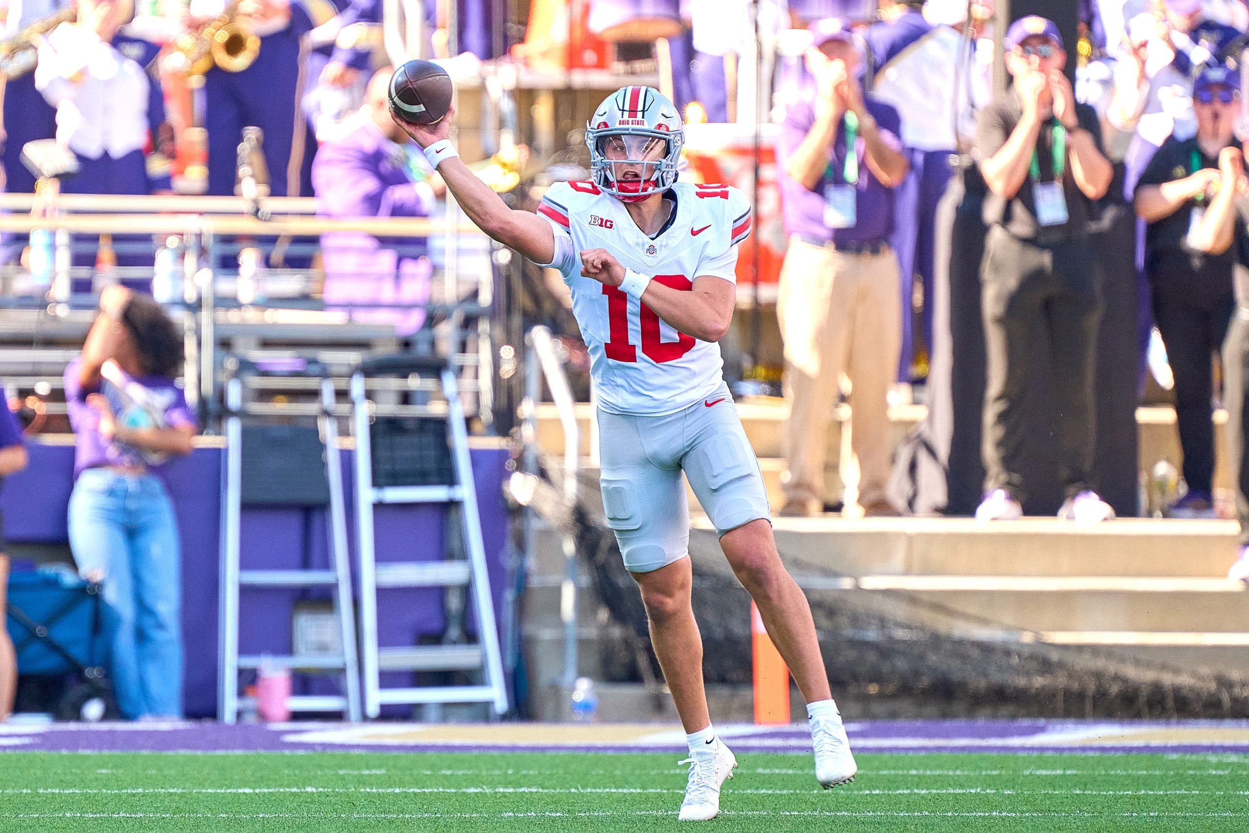 Julian Sayin has been one of the best quarterbacks in the country in a handful of metrics. (Photo by Robin Alam/ISI Photos/ISI Photos via Getty Images)