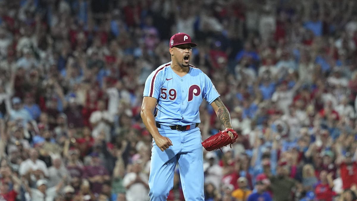 You need a reliable closer in the playoffs, and the Phillies picked themselves a great one in Jhoan Duran. (Photo by Mitchell Leff/Getty Images)