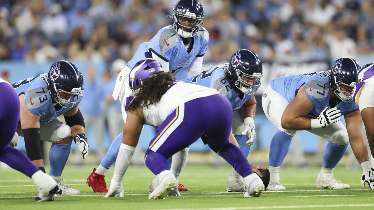 Cam Ward didn't throw a touchdown in the preseason, but the Titans liked what they saw out of the No. 1 overall pick. (Photo by Logan Bowles/Getty Images)