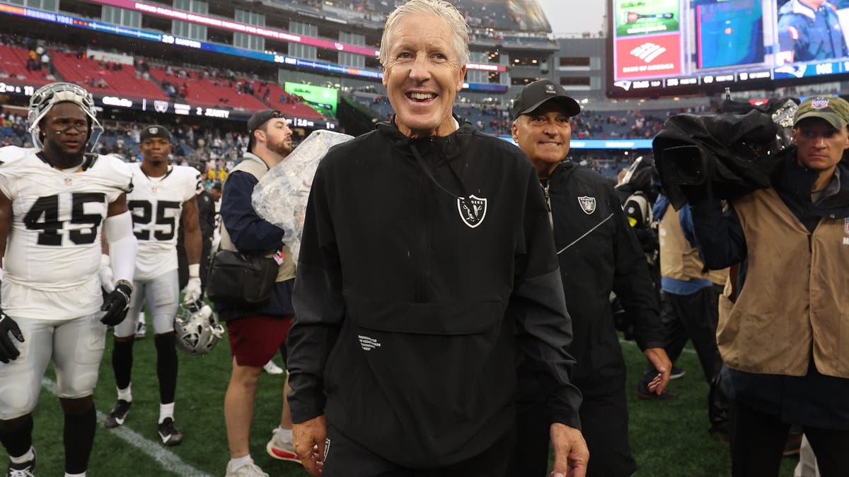 A week shy of his 74th birthday, Pete Carroll became the oldest coach in NFL history Sunday — and he did it in winning fashion. (Photo by Adam Glanzman/Getty Images)