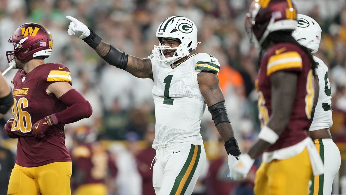 Micah Parsons has already made an impact with the Packers, recording 1.5 sacks in limited snaps. (Photo by Patrick McDermott/Getty Images)