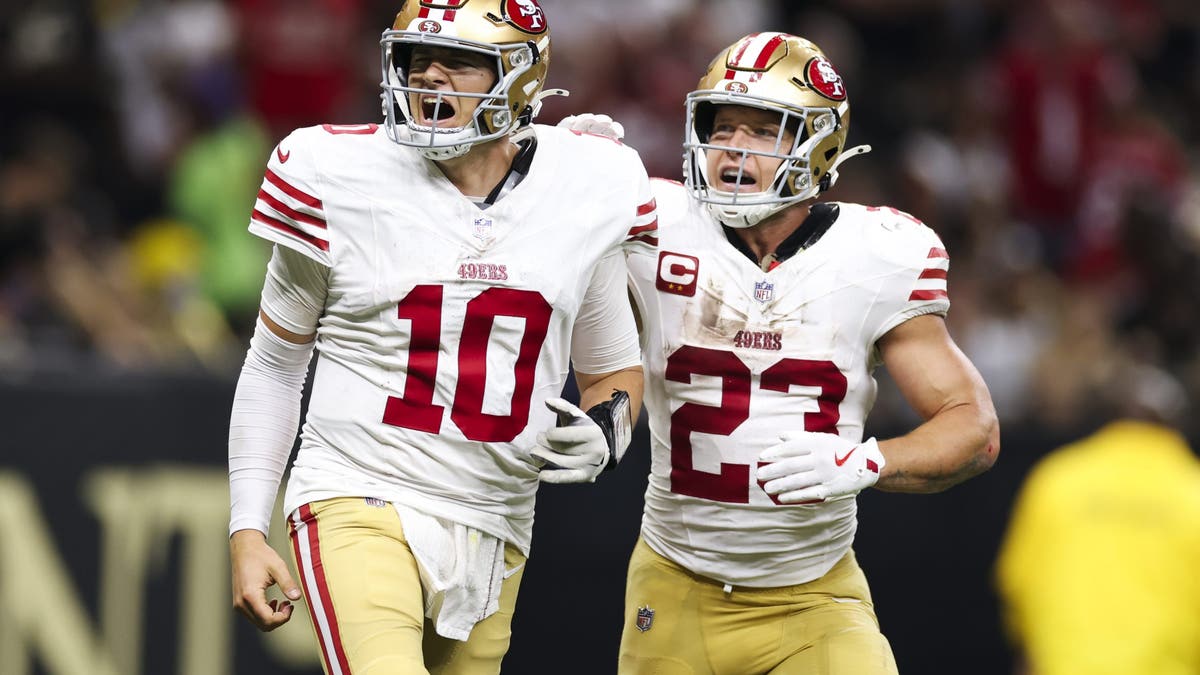 No Purdy? No problem. Mac Jones put up big numbers to lead the Niners to a wild road win against the Saints. (Photo by Logan Bowles/Getty Images)