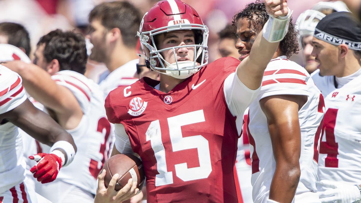 Ty Simpson and Alabama might be playing for their CFP lives when they host Oklahoma in November. (Photo by Michael Chang/Getty Images)