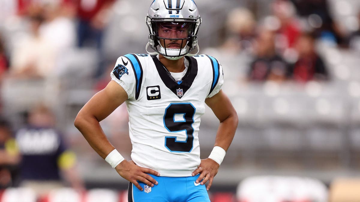 Former No. 1 pick Bryce Young has gotten off to a slow start to another season, which could mean his days are numbered in Carolina. (Photo by Chris Coduto/Getty Images)