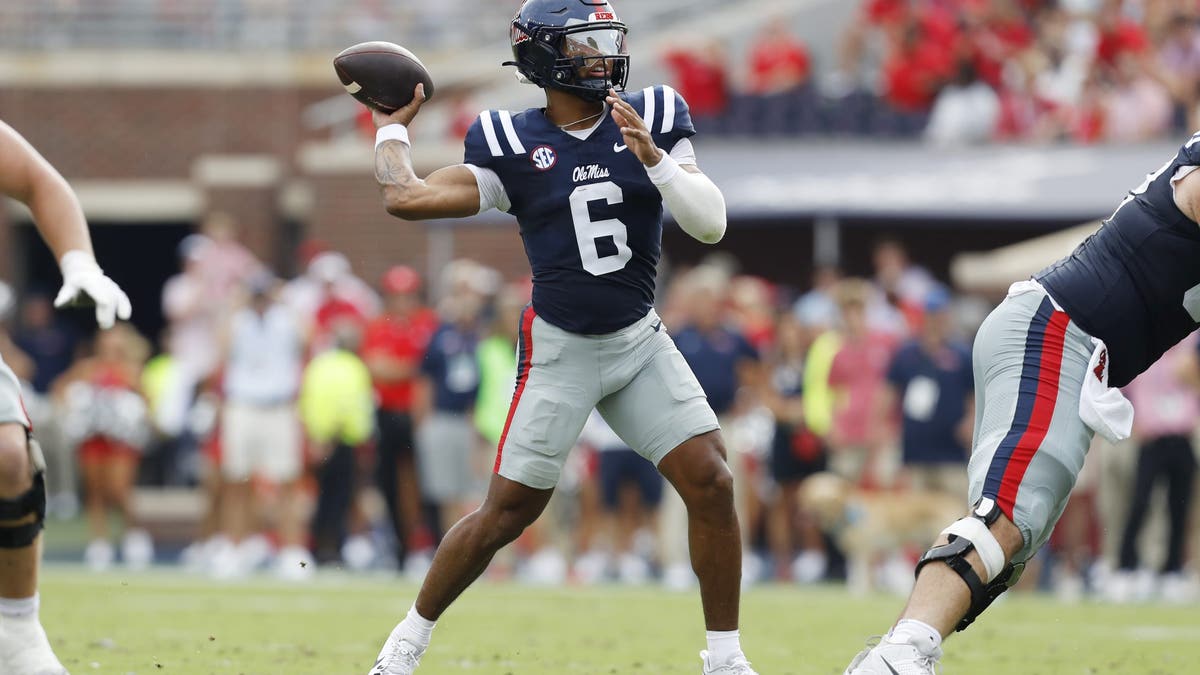 Trinidad Chambliss has thrown for over 300 yards in both starts this season. (Photo by Andy Altenburger/Icon Sportswire via Getty Images)