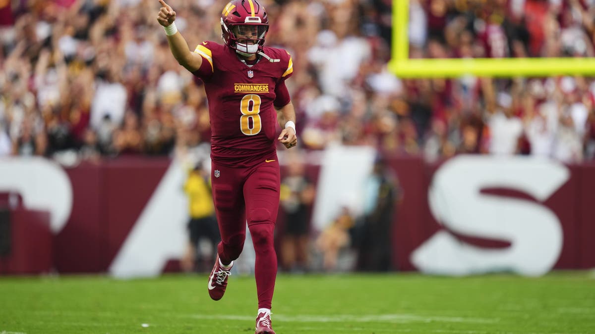 With Jayden Daniels potentially missing multiple weeks, will Marcus Mariota be able to keep the Commanders in contention? (Photo by Cooper Neill/Getty Images)