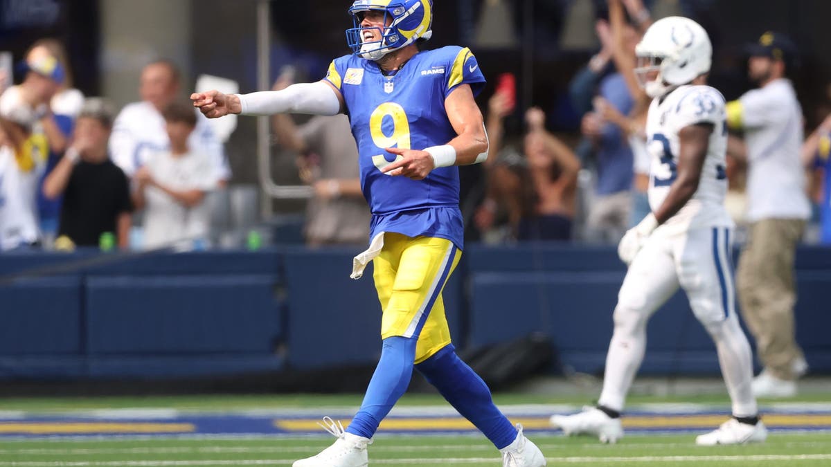 Matthew Stafford threw for 375 yards and three touchdowns in the Rams' Week 4 win over the Colts. (Photo by Sean M. Haffey/Getty Images)