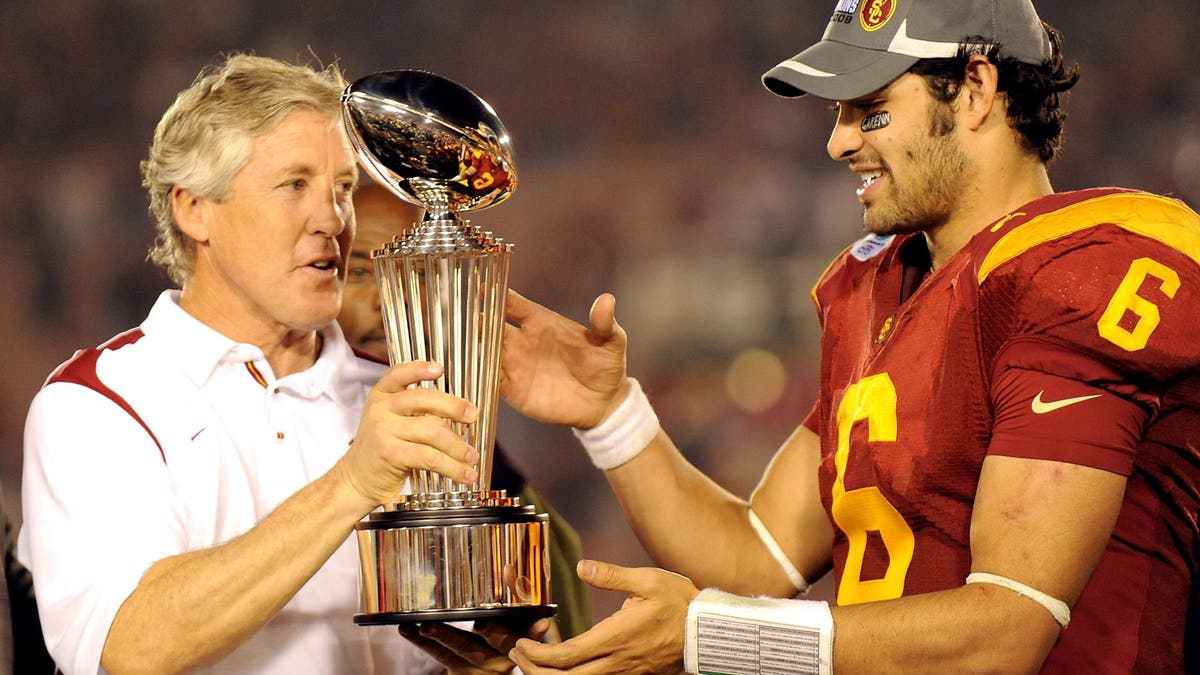 Before the Jets drafted Sanchez with the No. 5 overall pick in 2009, he led USC to a Rose Bowl victory under then-coach Pete Carroll. (Photo by Harry How/Getty Images)