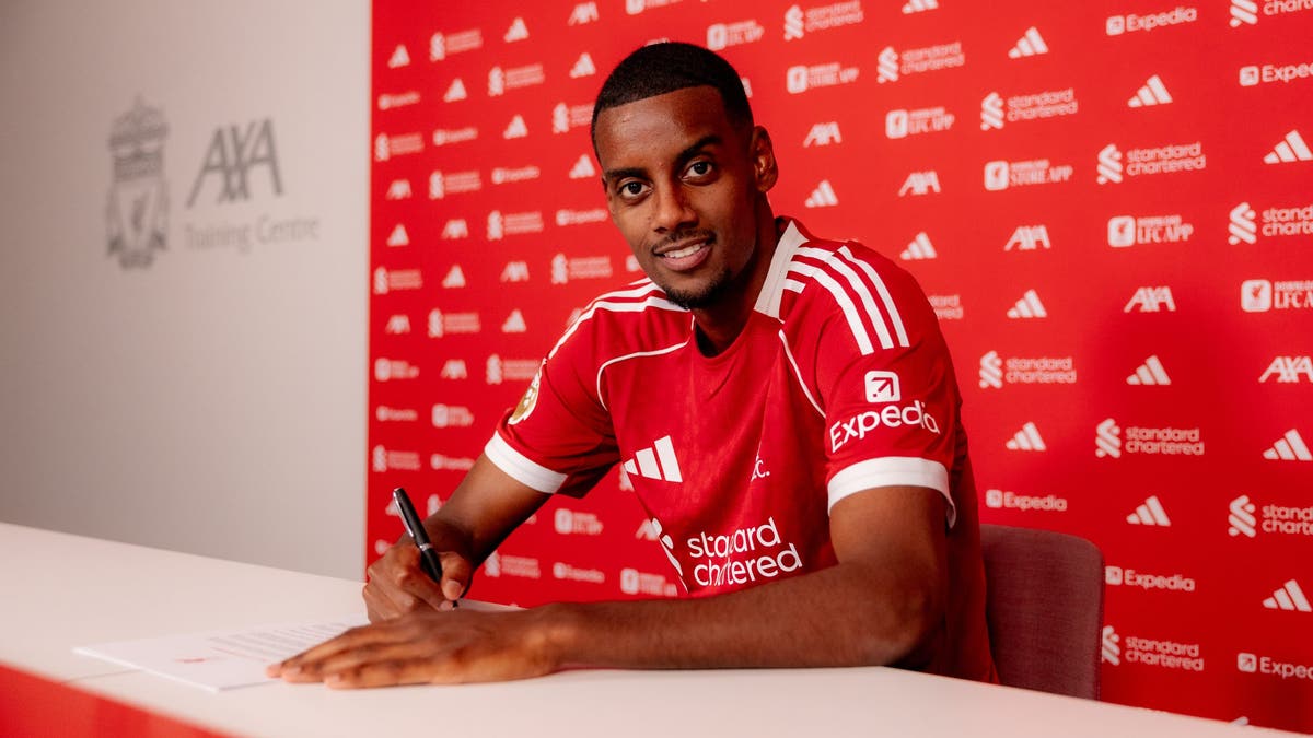 Alexander Isak is now the most expensive signing in British soccer history. (Photo by Nikki Dyer - LFC/Liverpool FC via Getty Images)