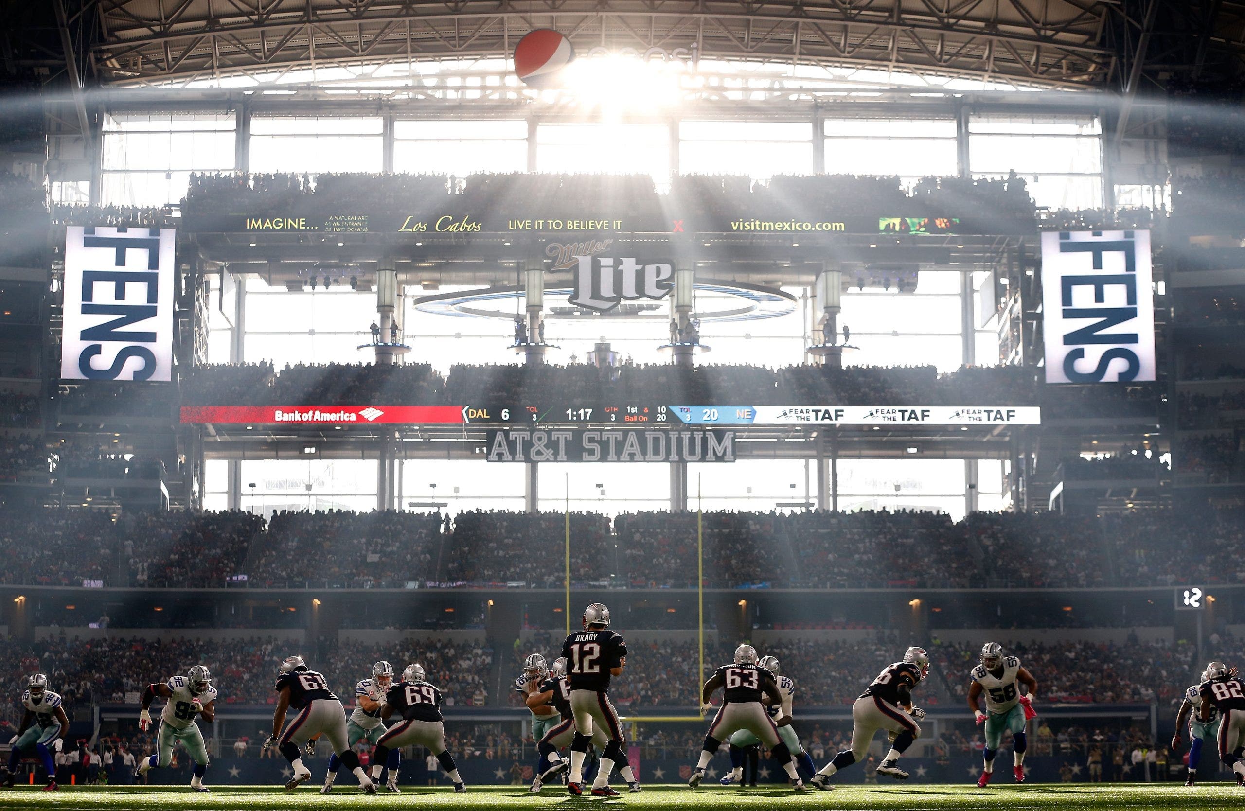 Tom Brady called this image "one of the sickest" from his playing career. (Photo by Christian Petersen/Getty Images)