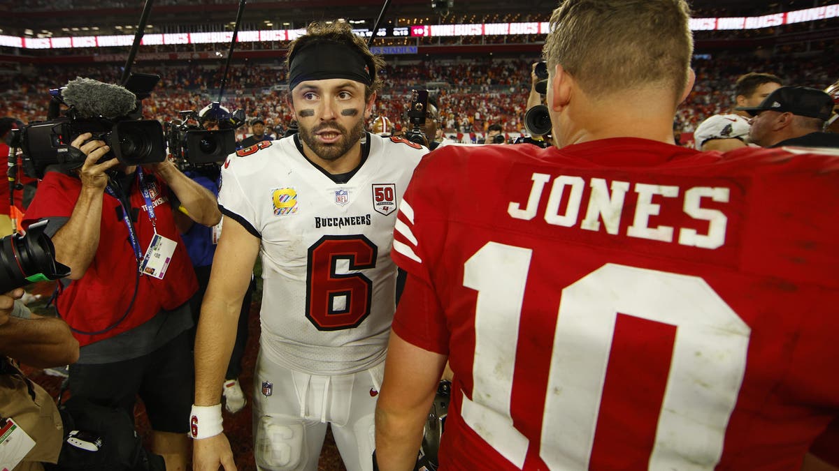 Baker Mayfield has the Buccaneers among the top NFL contenders. (Photo by Mike Ehrmann/Getty Images)