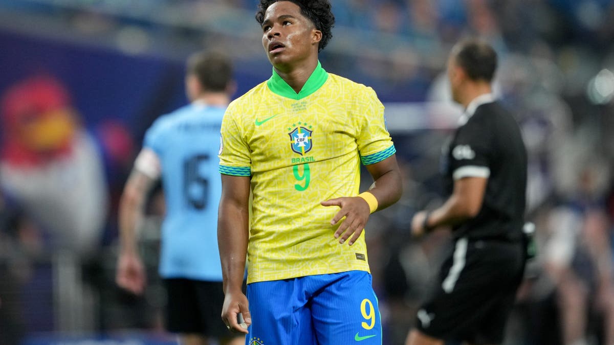 Endrick is likely on the fringes of Brazil's World Cup roster. (Photo by Robin Alam/ISI Photos/Getty Images)