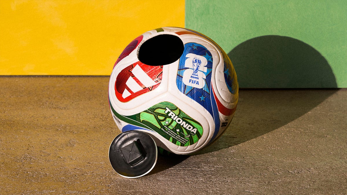 A sensor chip will be mounted on the inside of the 2026 World Cup ball (courtesy: adidas)