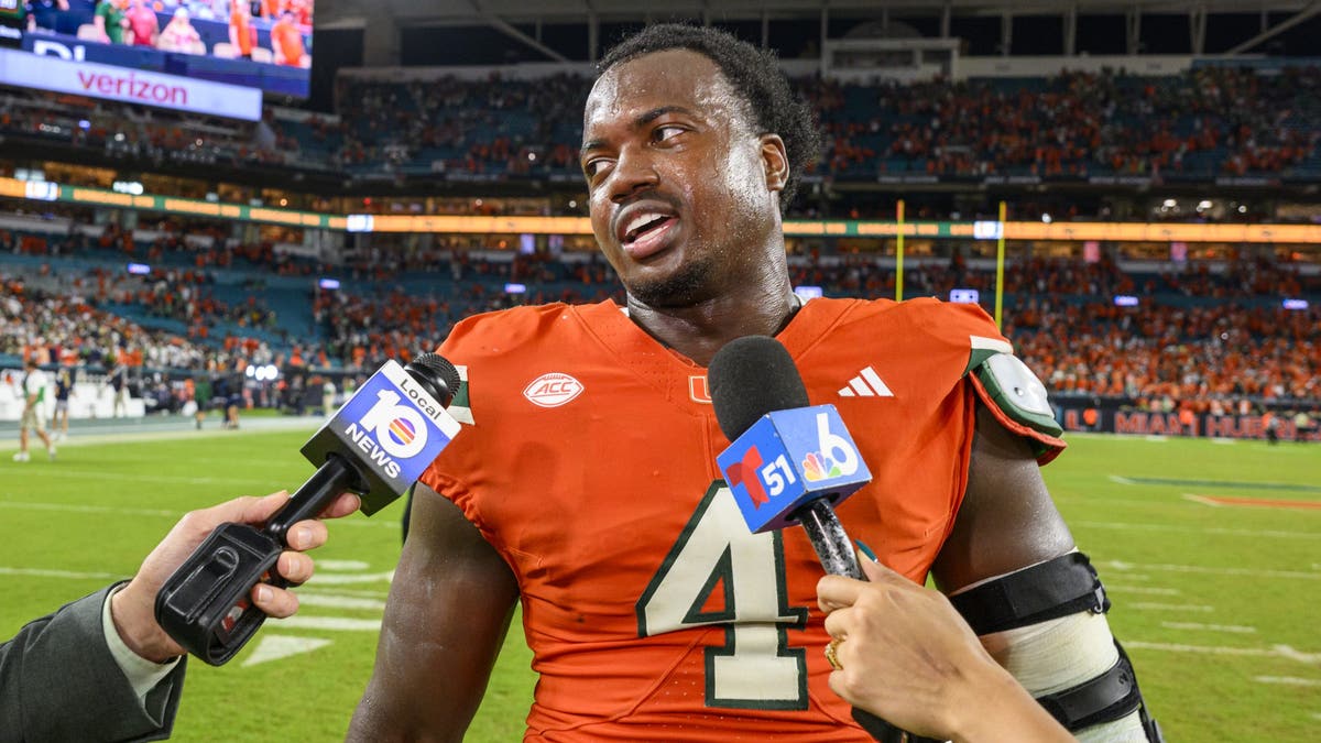 Rueben Bain Jr. might only have two sacks this season, but he leads a Miami defense that's considered one of the best in the coutnry. (Photo by Doug Murray/Icon Sportswire via Getty Images)