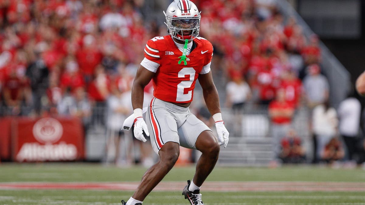 Buckeyes DB Caleb Downs might be the best player in America. (Photo by Ian Johnson/Icon Sportswire via Getty Images)