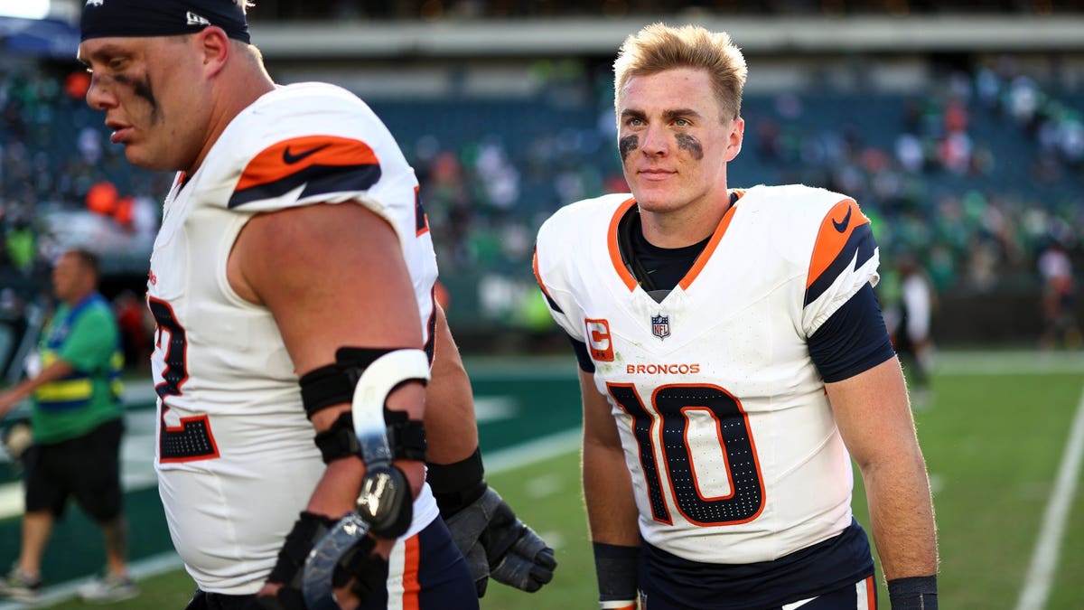 Bo Nix got a signature win with the Broncos' comeback performance against the Eagles. (Kevin Sabitus/Getty Images)
