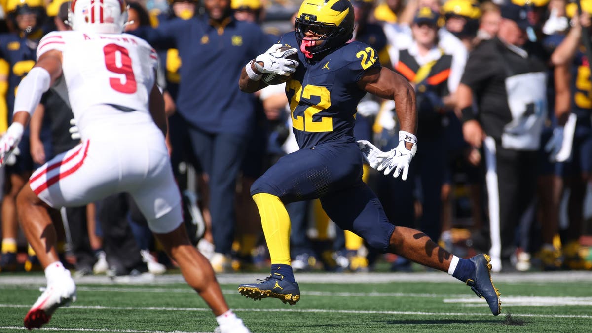 Justice Haynes has helped Michigan record the 13th-best rushing attack in the nation entering Week 7. (Photo by Gregory Shamus/Getty Images)